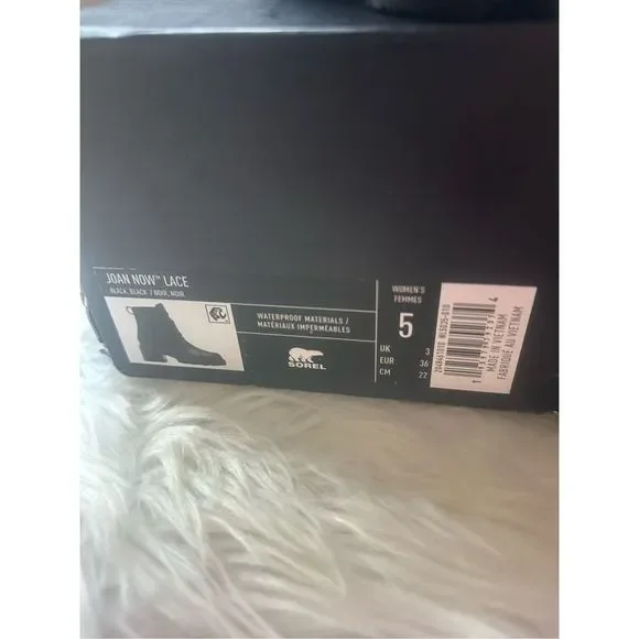 Sorel WOMEN'S JOAN NOW LACE BOOT black size 5 BNIB - Picture 6 of 8